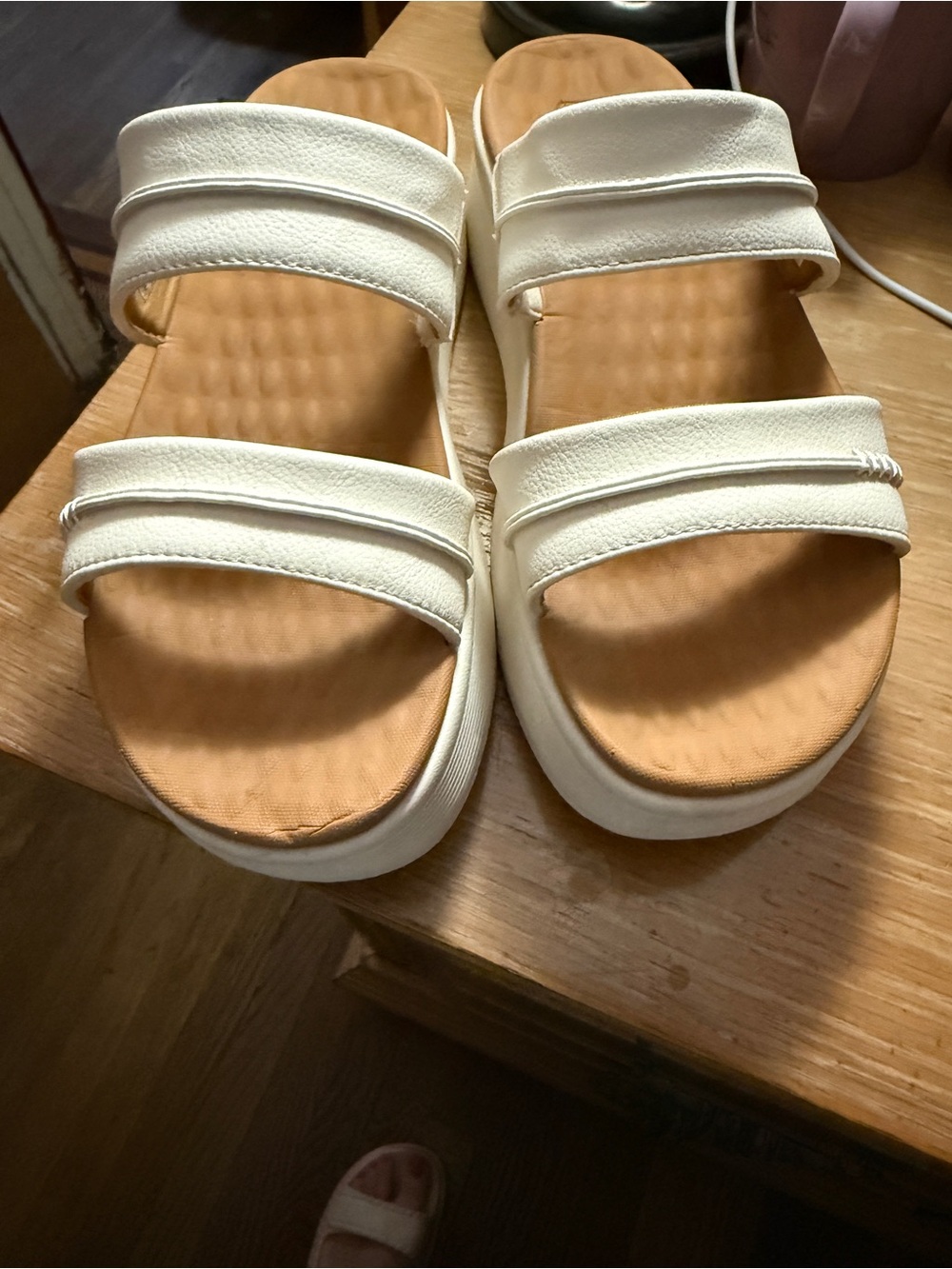 Hey Dude Women's White Austin Double-Strap Sandals size 9. listed as ivory - Picture 7 of 8